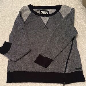Marc New York Black and Gray Crewneck Sweater